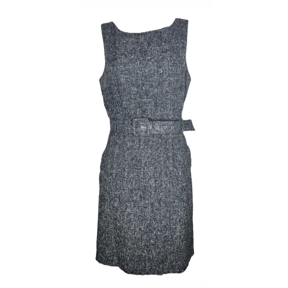 Banana Republic Womens Dress Size 8 Black Wool Blend Belted